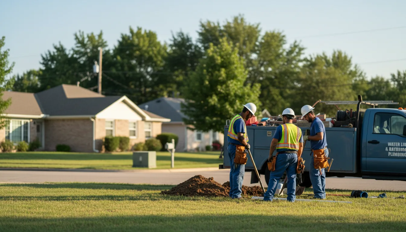 Residential water line and bathroom plumbing service in Columbus, NC